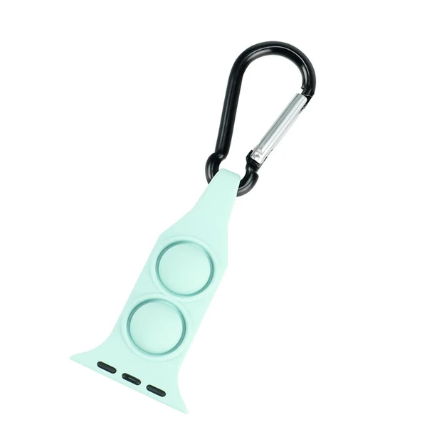 Contemporary Maxbell Nurse Carabiner Silicone Band Strap Fits for iWatch Light Green 38 40mm