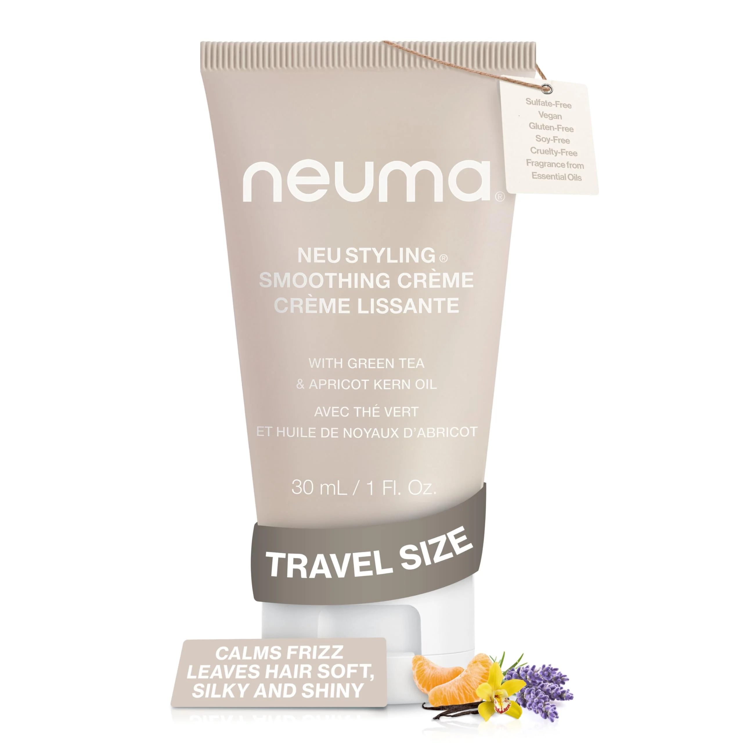 Exclusive Neuma Neu Styling Smoothing Crème 1 Fl. Oz. Anti-Frizz Styling Cream with Lavender Mandarin Vanilla Scent Travel Size Hair Smoothing Cream Certified