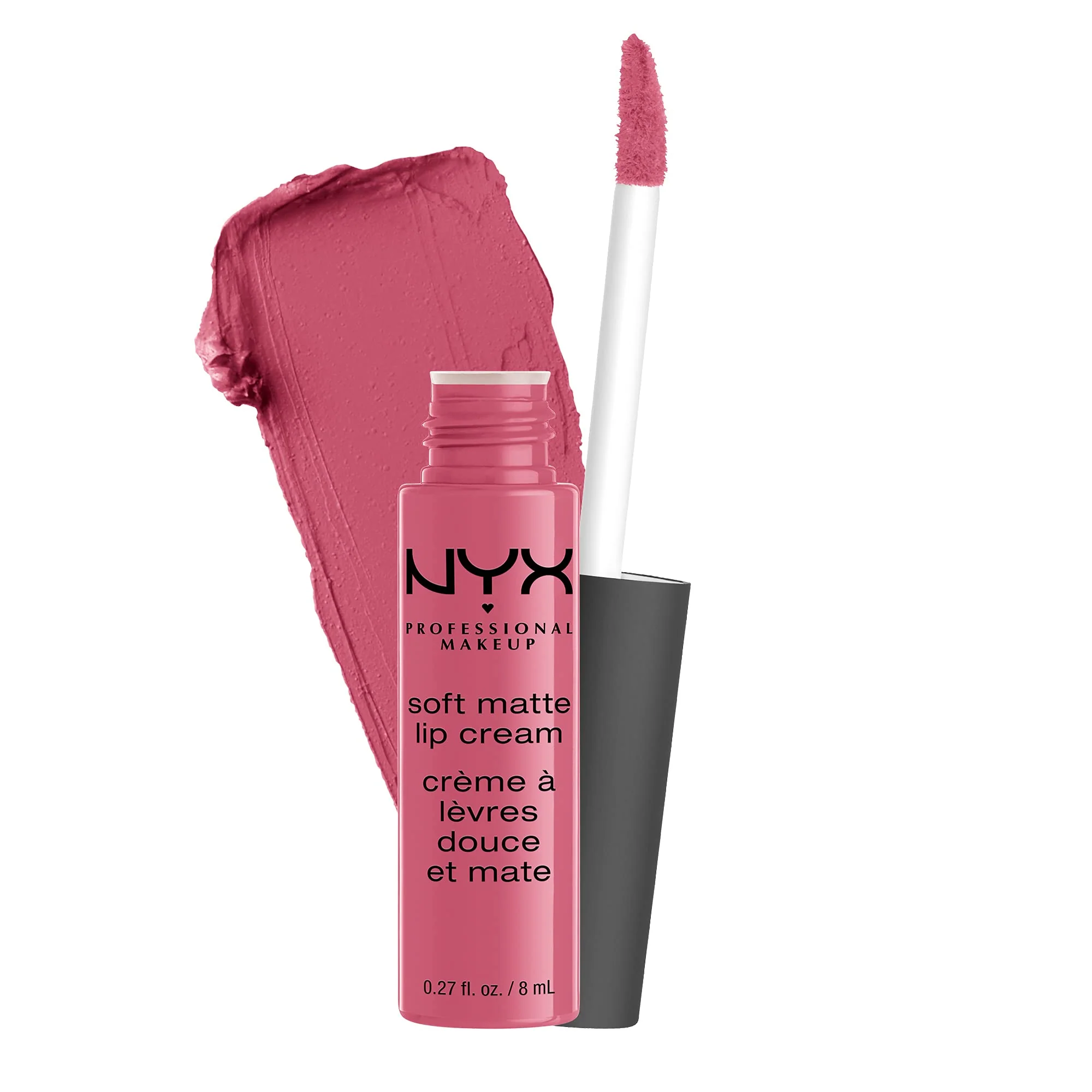 Artisan NYX PROFESSIONAL MAKEUP Soft Matte Lip Cream Lightweight Liquid Lipstick - Milan Dark Pink-Brown High-End