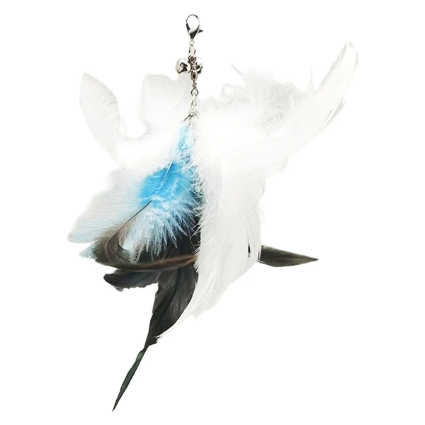 Original Design Maxbell Interactive Cat Toys Cat Teaser Catcher Feather Wand Toy White Black 18cm Artisan