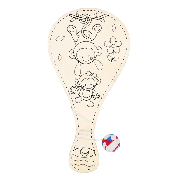 Stylish Maxbell Painting Graffiti Toys DIY Racket Manual Painting Pat Ball Monkey Eco-Friendly
