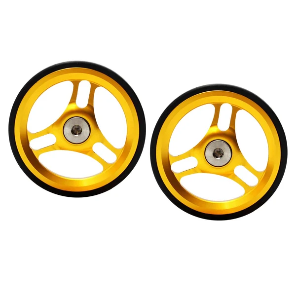 First-Class Maxbell Folding Bike Easy Wheel EZ Wheels for Brompton Traveling Rack Gold Sophisticated