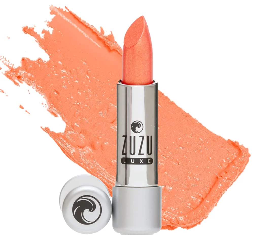 Artisan Zuzu Luxe Lip Color Lipstick Sazerac - Pinkish Peach Warm Pearl Natural Ultra-Hydrating Lipstick Paraben Vegan Gluten- Cruelty- Stylish
