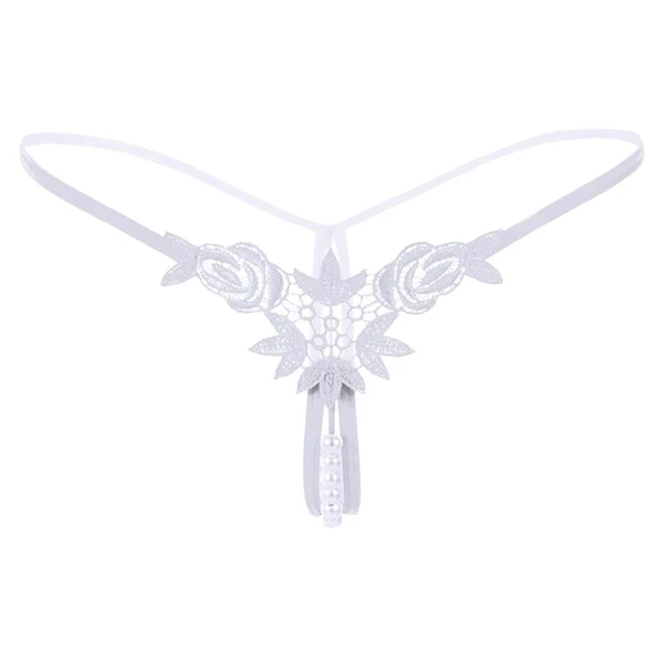 Expertly Made Maxbell Lady Sexy Open Crotch Crotchless Panties Low Rise Hollow Flower Thongs White First-Class