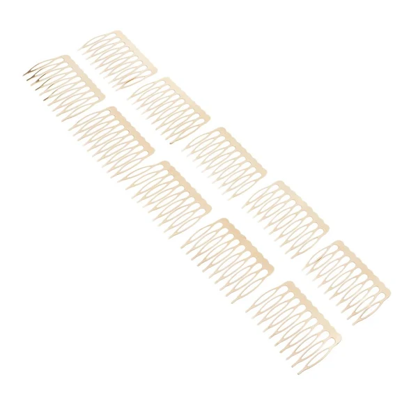 Expertly Made Maxbell 10pcs Metal Blank DIY Hair Side Comb Craft Hair Accessory Gold 10 Teeth Fine