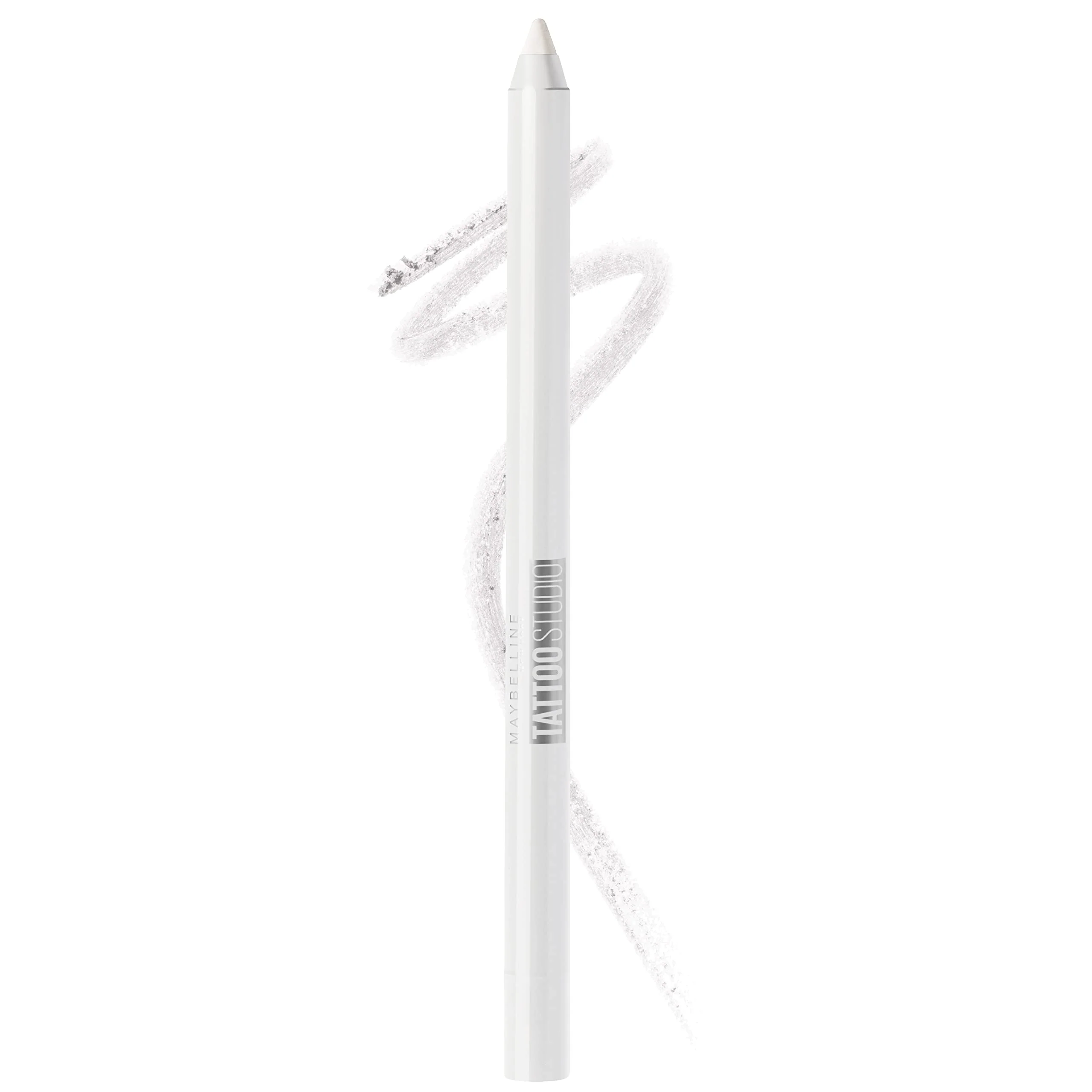 Carefully Designed Maybelline TattooStudio Long-Lasting Sharpenable Eyeliner Pencil Glide on Smooth Gel Pigments with 36 Hour Wear Waterproof Polished White 1 Count Casual