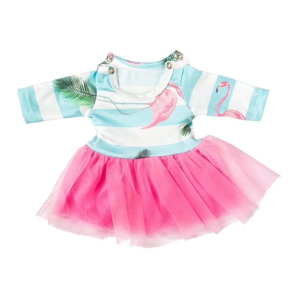 Secure Maxbell Handmade Clothes Dress and Headwear for 18inch Girl Doll Outfits flamingo Functional
