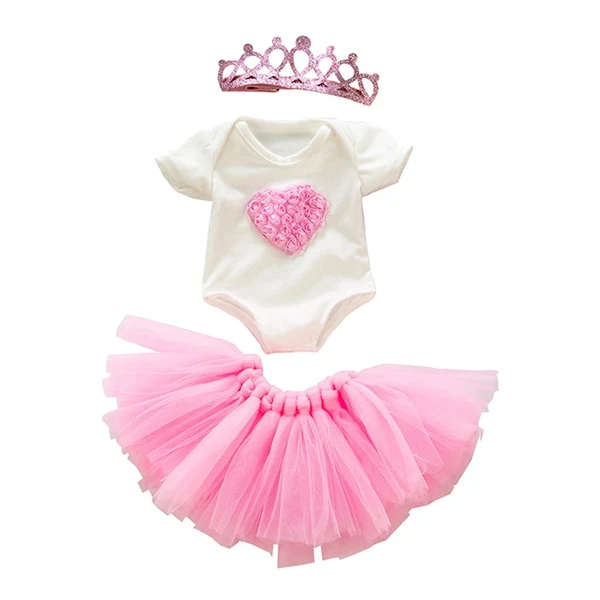 Clean Maxbell 18'' American Girls Doll Princess Skirt Bodysuit Crown Set Pink Love Durable