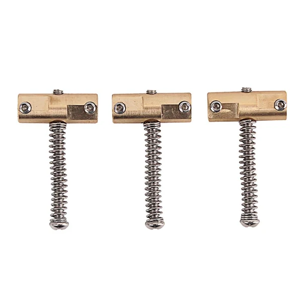 Casual Maxbell 3Pieces Vintage Style Fixed Compensated Saddle for TL Style Guitar Copper Functional