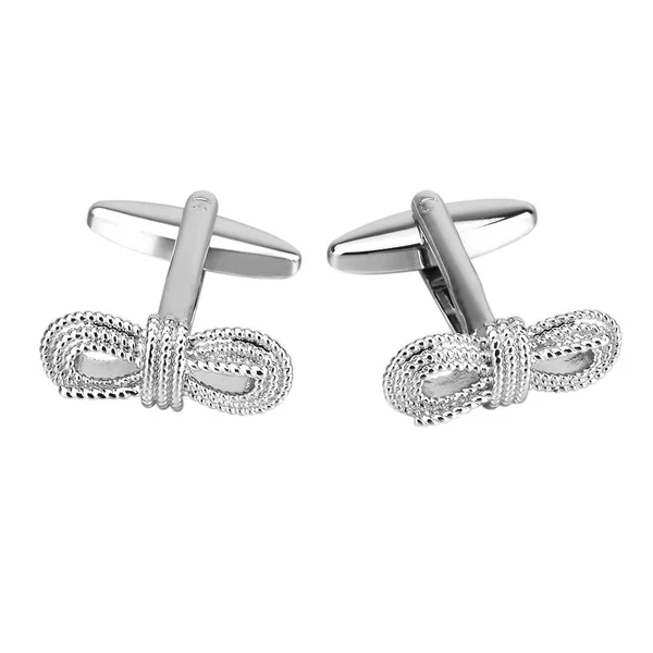 Advanced Maxbell luxury polish bow cufflinks men's shiny wedding cufflinks cuff nails silver Natural