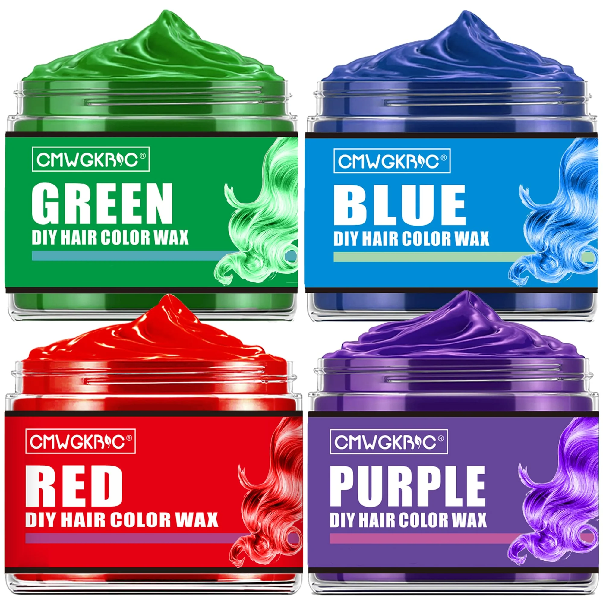 Authentic 4 Colors Temporary Hair Color for Kids Christmas Gifts for Teens Girls Boys Stocking Stuffers for Kids Adults Temporary Hair Dye Hair Color Spray User-Friendly