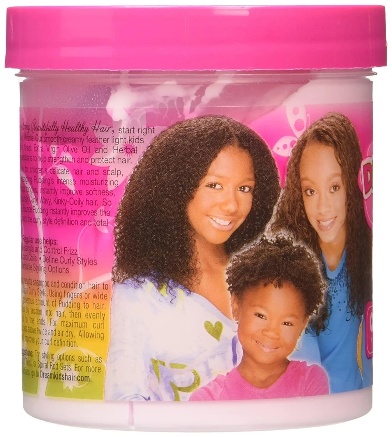 Clean AFRICAN PRIDE Dream Kids Olive Quick Bounce Detangling Pudding 15 Oz Lightweight