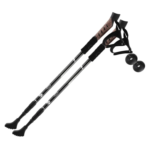 Effective Maxbell 2pcs Folding Trekking Walking Hiking Sticks Poles Camping Cane Bag Black Superior