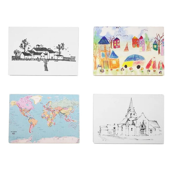 Unique Maxbell 4pcs 1 12 Dollhouse Walling Painting Decor Accessories A Eco-Friendly