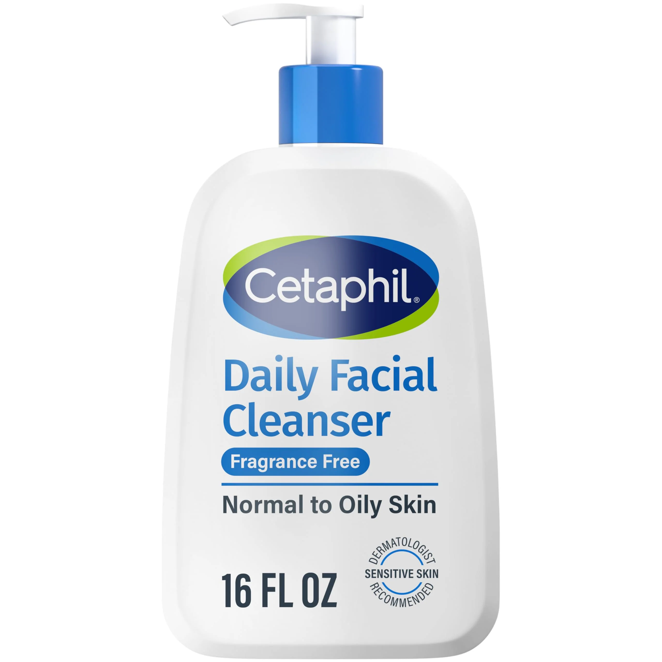Authentic Cetaphil Face Wash Daily Facial Cleanser for Sensitive Combination to Oily Skin 16 Oz Fragrance Gentle Foaming Soap Hypoallergenic Secure