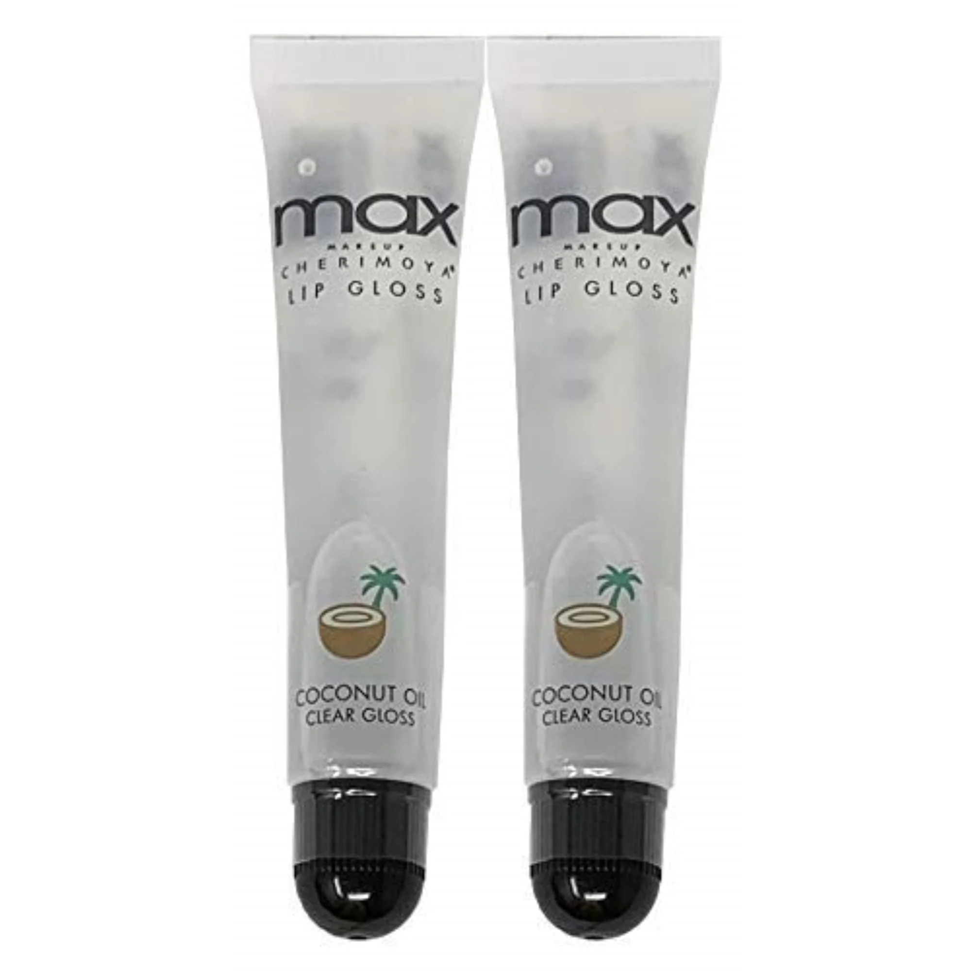 Trusted Cherimoya 2Pack MAX Makeup Lip Polish Coconut Oil Clear Gloss High-Performance