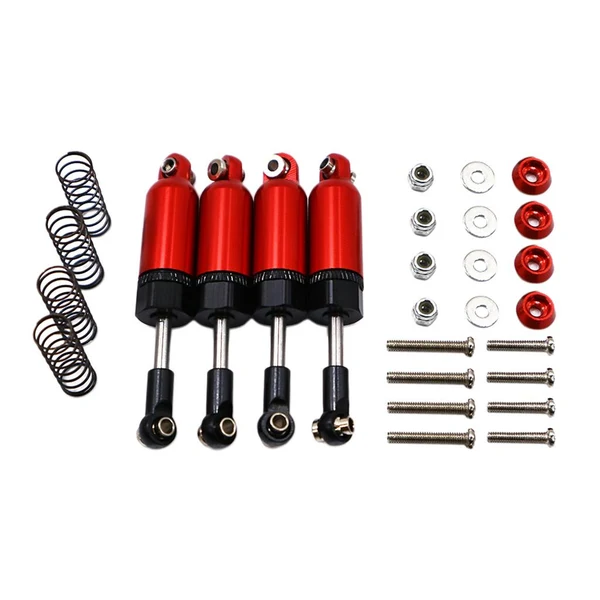 Certified Maxbell 4Pcs Shock Absorber Damper for D90 MN-90 MN-99 MN-91 FJ-45 1 12 RC Car Red Classic