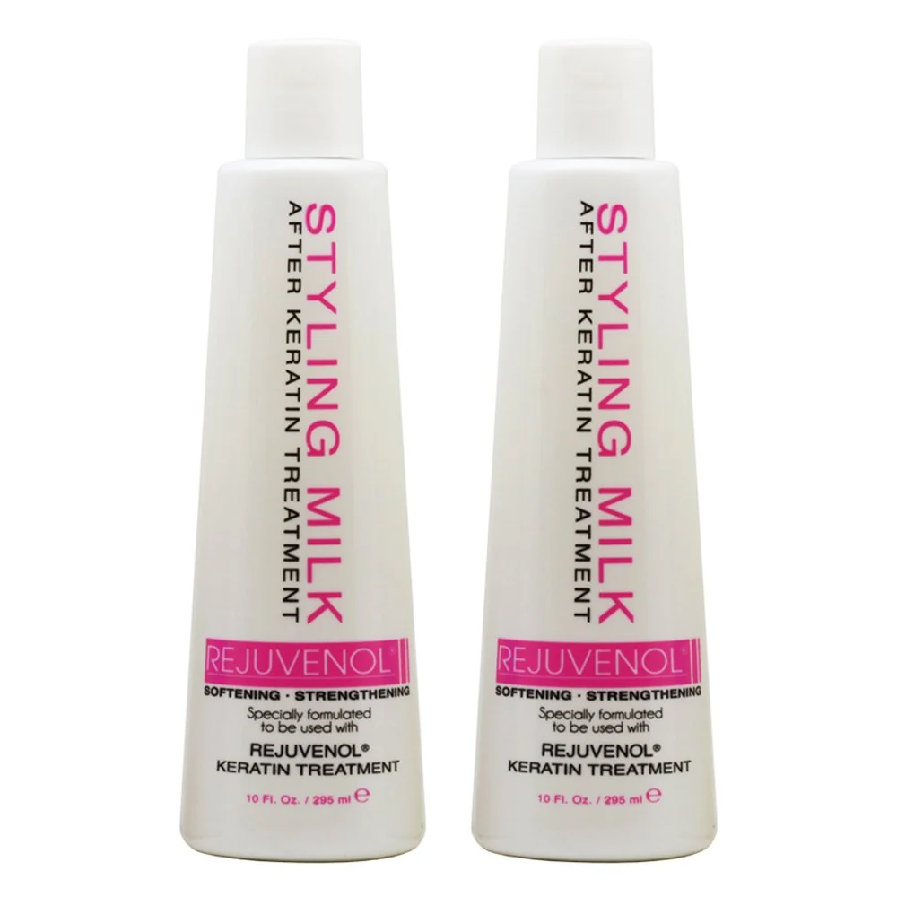 Clean Rejuvenol After Keratin Treatment Styling Milk 10oz Pack of 2 Crafted