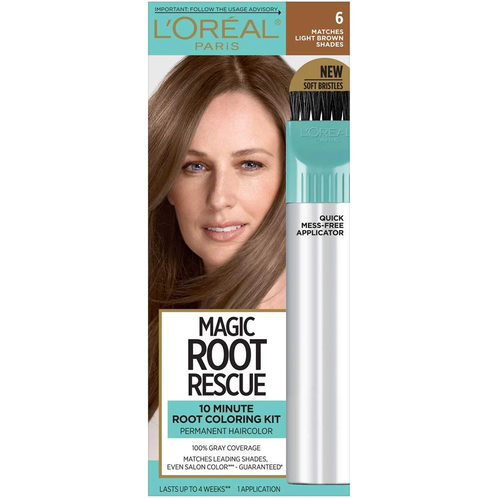 Artisan L'O Paris Root Rescue 10 Minute Root Hair Coloring Kit Permanent Hair Color with Quick Precision Applicator 100 percent Gray Coverage 6 Stylish