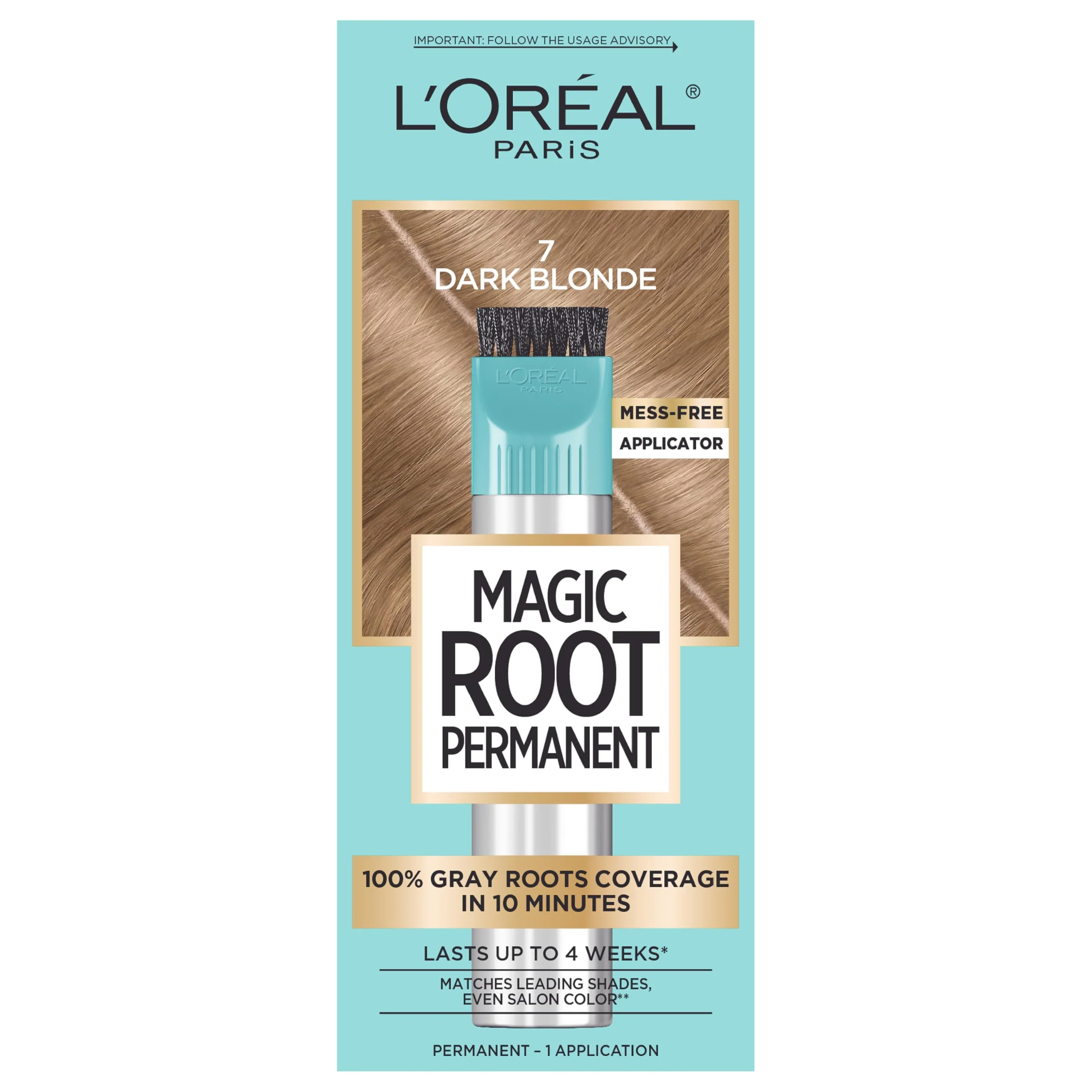 Casual L O Paris Root Rescue 10 Minute Root Hair Coloring Kit Permanent Hair Color with Quick Precision Applicator 100 percent Gray Coverage 7 Enhanced