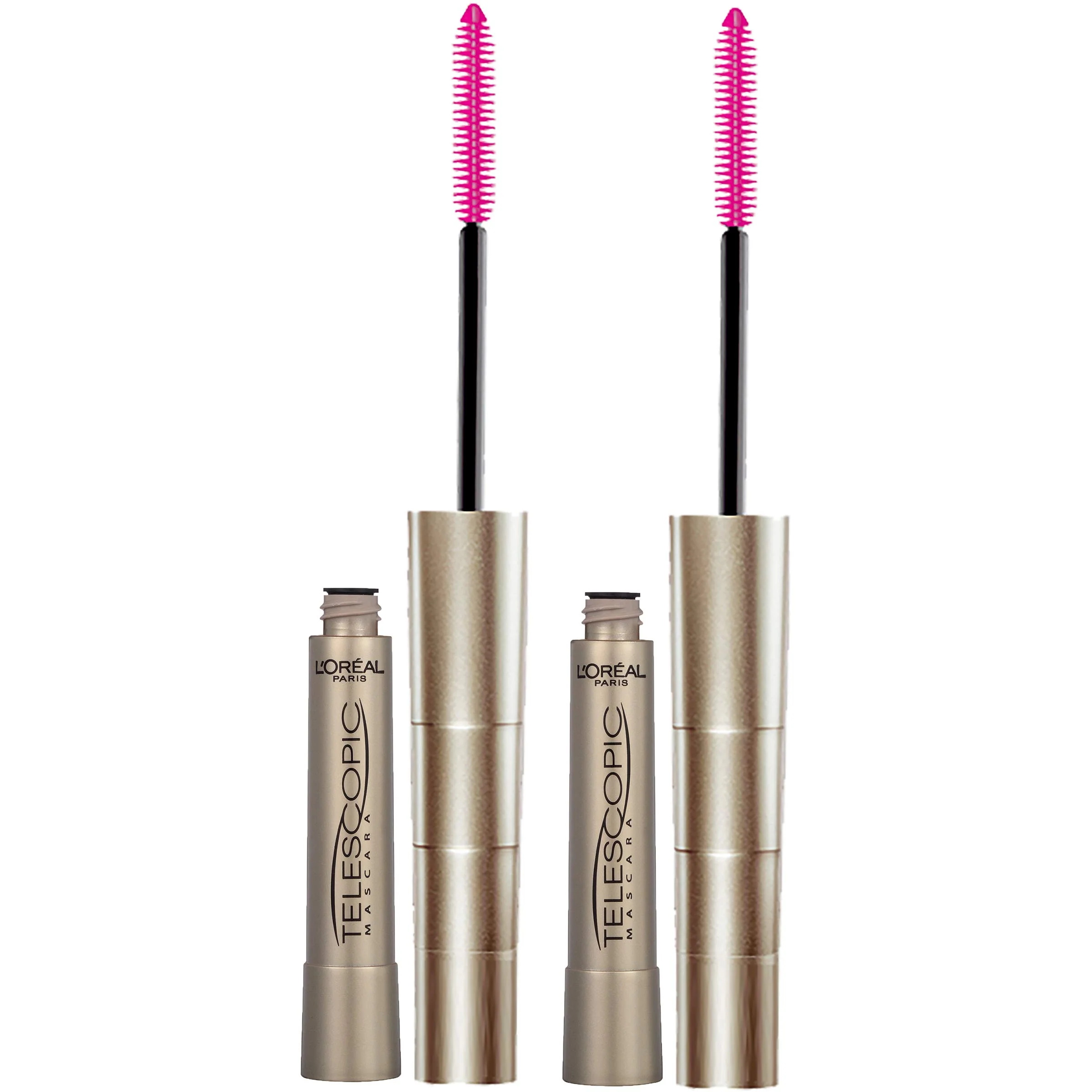 Carefully Designed L'O Paris Makeup Telescopic Lengthening Lash Separating Mascara with Dual Precision Brush Washable Blackest Black 0.27 Fl Oz. 2 Sophisticated