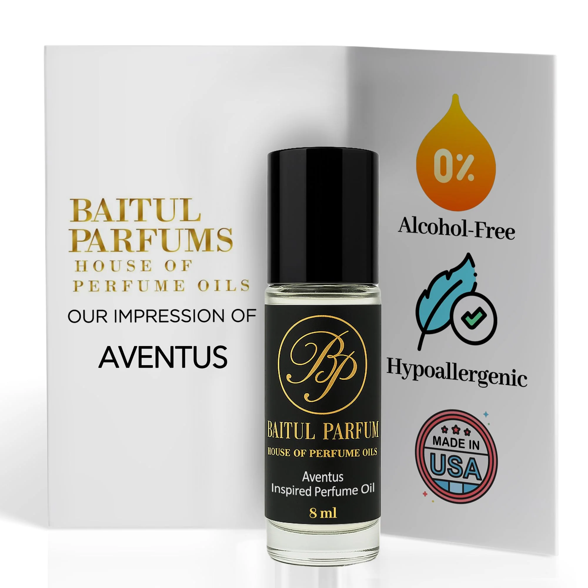 Artisan Men Premium Quality Fragrance Body Oil Roll On - similar to Creed Aventus Sophisticated