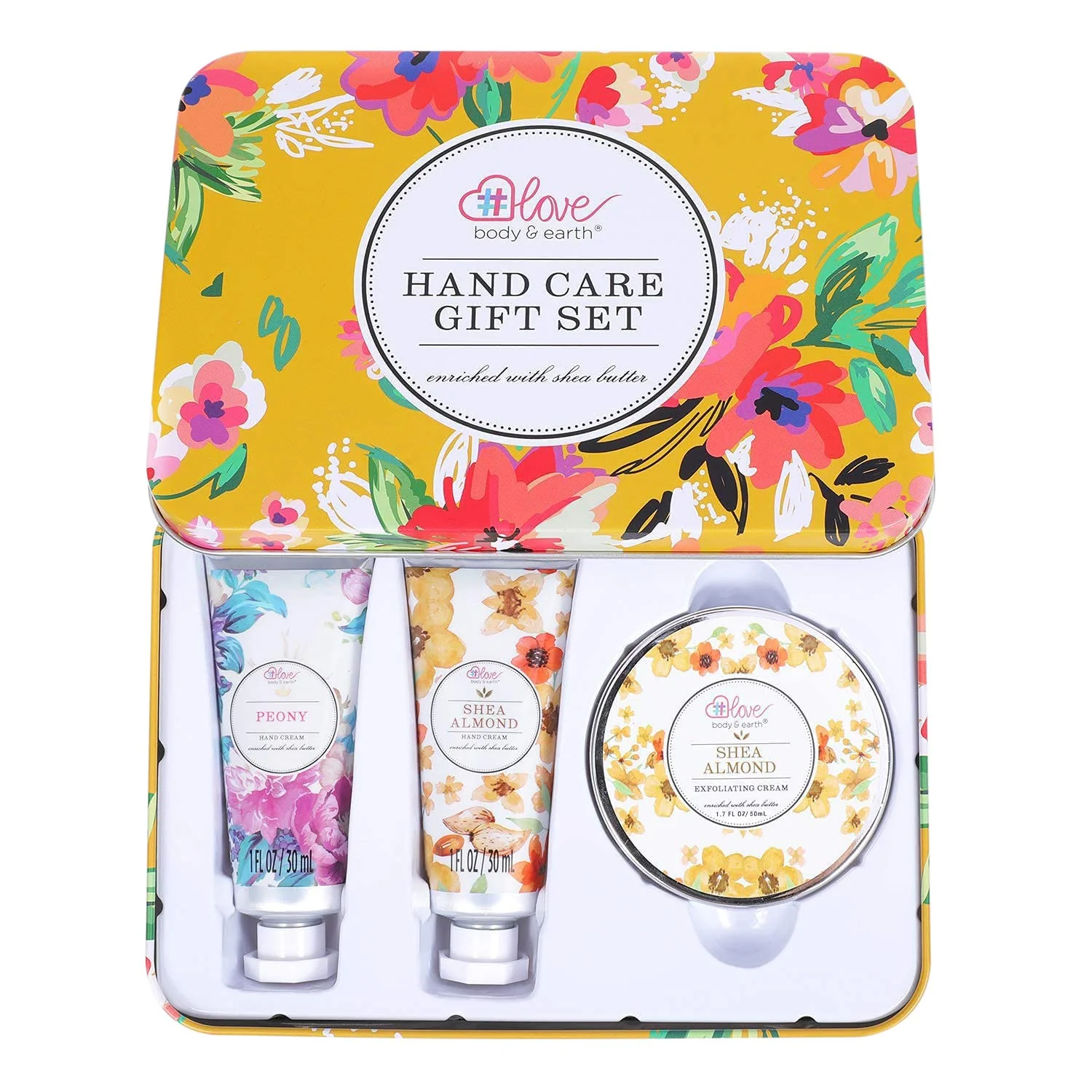 Convenient BODY EARTH LOVE Hand Cream Gift Set Hand Lotion Sets for Christmas Gifts Hand Care Set with Shea Butter Travel Size Lotion Set for Women 2 High-Grade