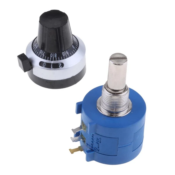 Eco-Friendly Max 3590S-2-103L 2K Ohm Adjustable Multiturn Potentiometer with Dial Rotary Knob Comfortable