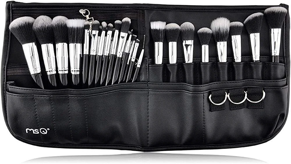 Advanced MSQ Makeup Brushes Set 29pcs Professional Cosmetics Brushes with Belt Waist Makeup Bag Foundation Powder Creams Liquids Eye Brushes Classic