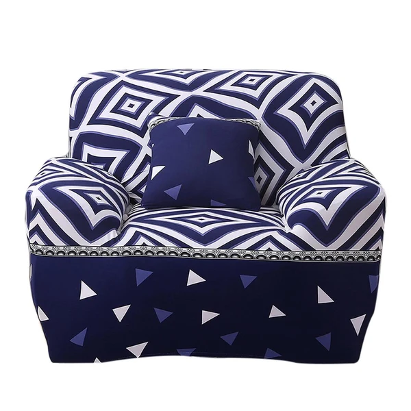 World-Class Max Elastic Sofa Cover 4 Sizes Sapphire Blue 1-Seater Roman Knight Consistent