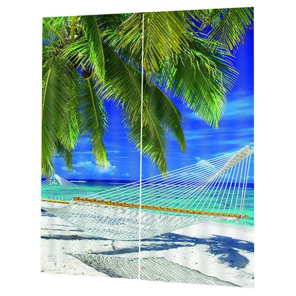 Detailed Max Printed Window Curtains Bath Drapes Beach 170x200cm Next-Generation
