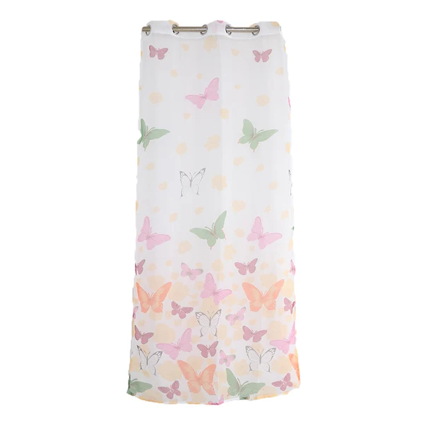 Stylish Max Butterfly Printing Sheer Curtains Window Voile Panels for Bedroom 270x100cm Lightweight