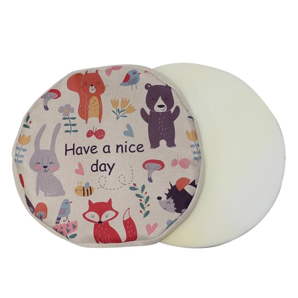World-Class Max Round Stuffed Floor Seating Cushion for Living Room Bedroom Tatami Animals First-Class