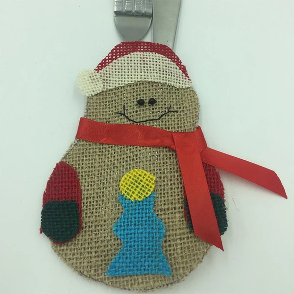 Safe Max 1 Pieces Lovely Santa Claus Tableware Holder Cutlery Bags Table Decoration Exceptional