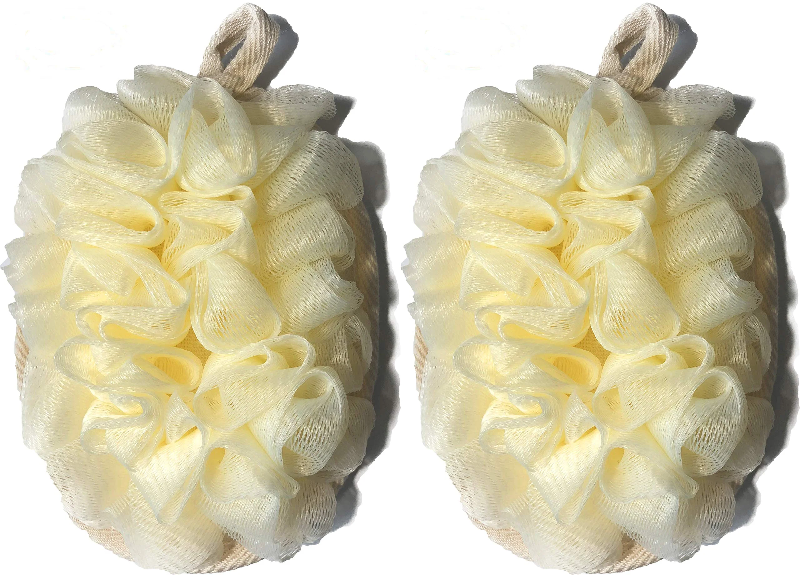Optimized 2 Pack Exfoliating Body Spa Bath Mitt for Men Women - Loofah Sponge Brushes Pouf Bath Mesh Brush - Shower Scrubber Remove Dead Skin 5×7inchs Relaxed