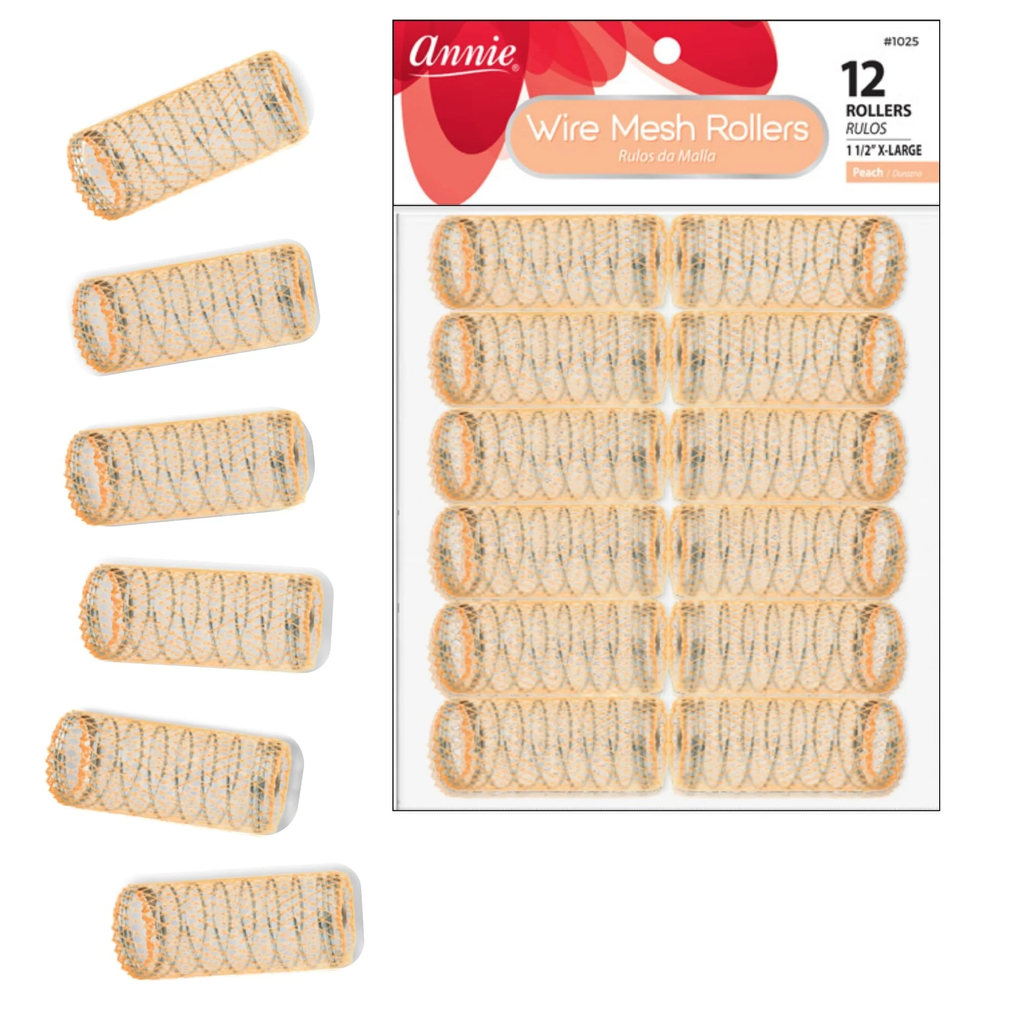 Clean Annie 1-1 2 XL Wire Mesh Hair Rollers - 12 Pcs. Environmentally Friendly