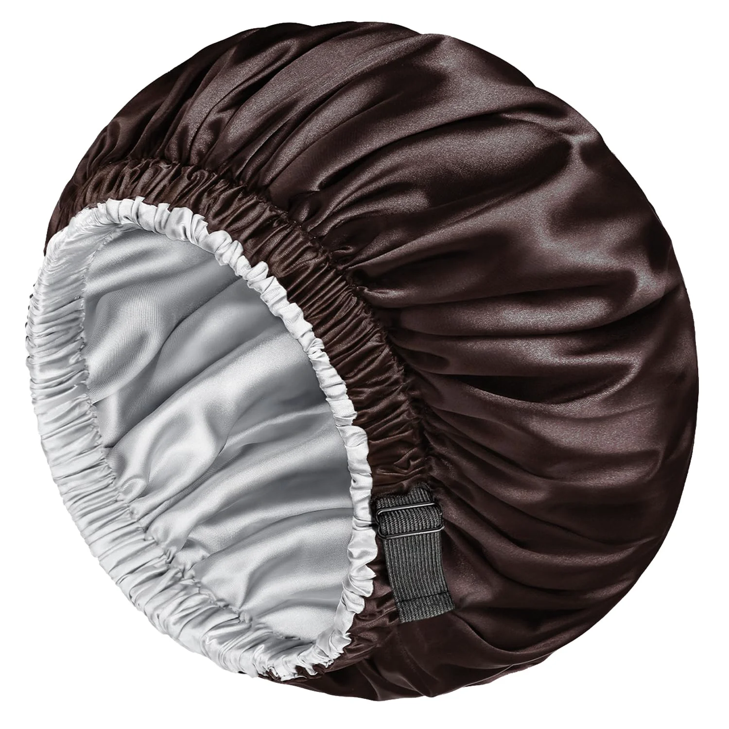 Elegant mikimini Satin Bonnet Pack of 2 for Men and Women Reversible Double Layer Sleeping Silk Bonnet for Curly Hair Braids with Adjustable Widened Elastic Elite