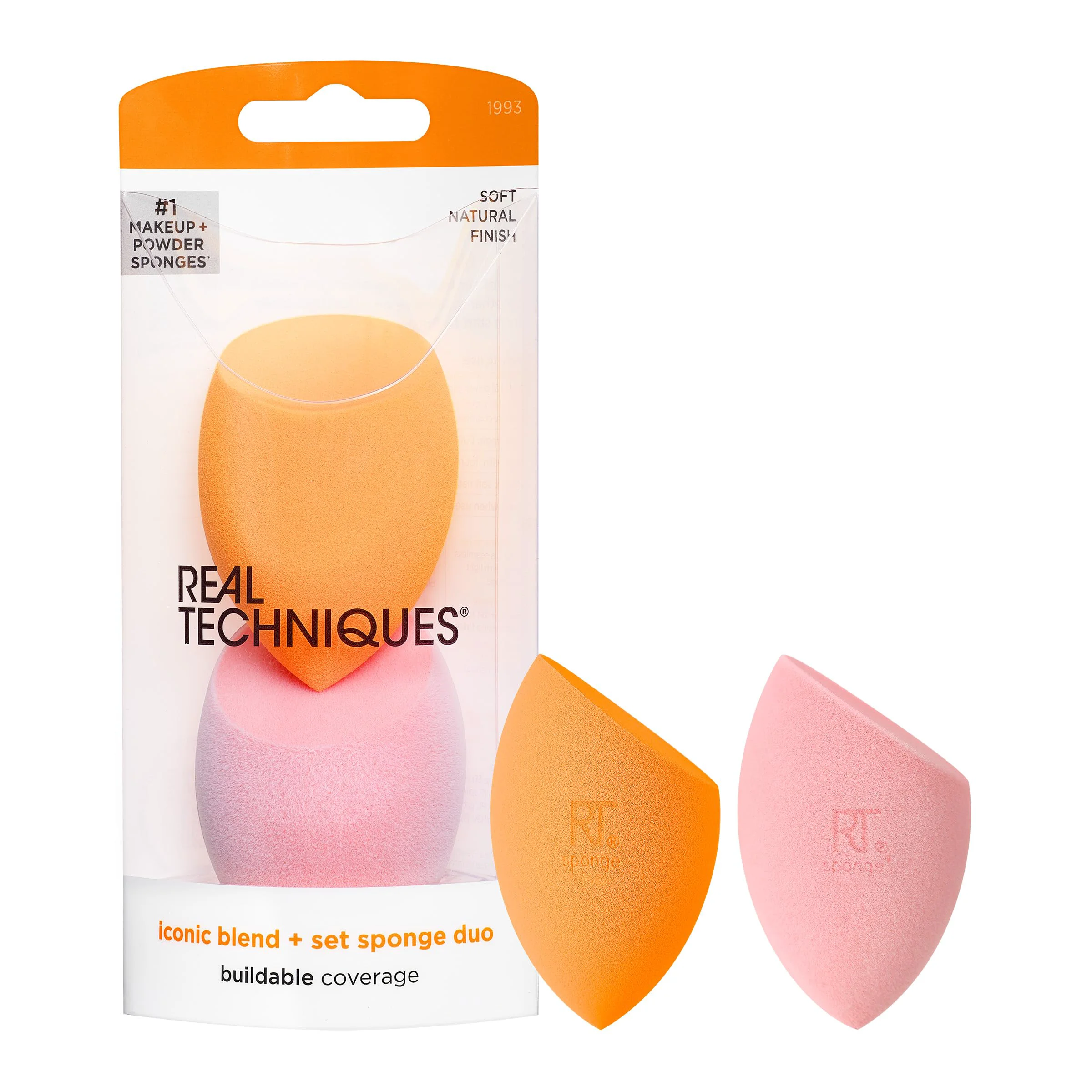 Breathable Techniques Iconic Blend Set Makeup Sponge Duo Makeup Blending Sponges For Liquid Cream Powder Cloud Skin Powder Sponge Foundation Top-Quality