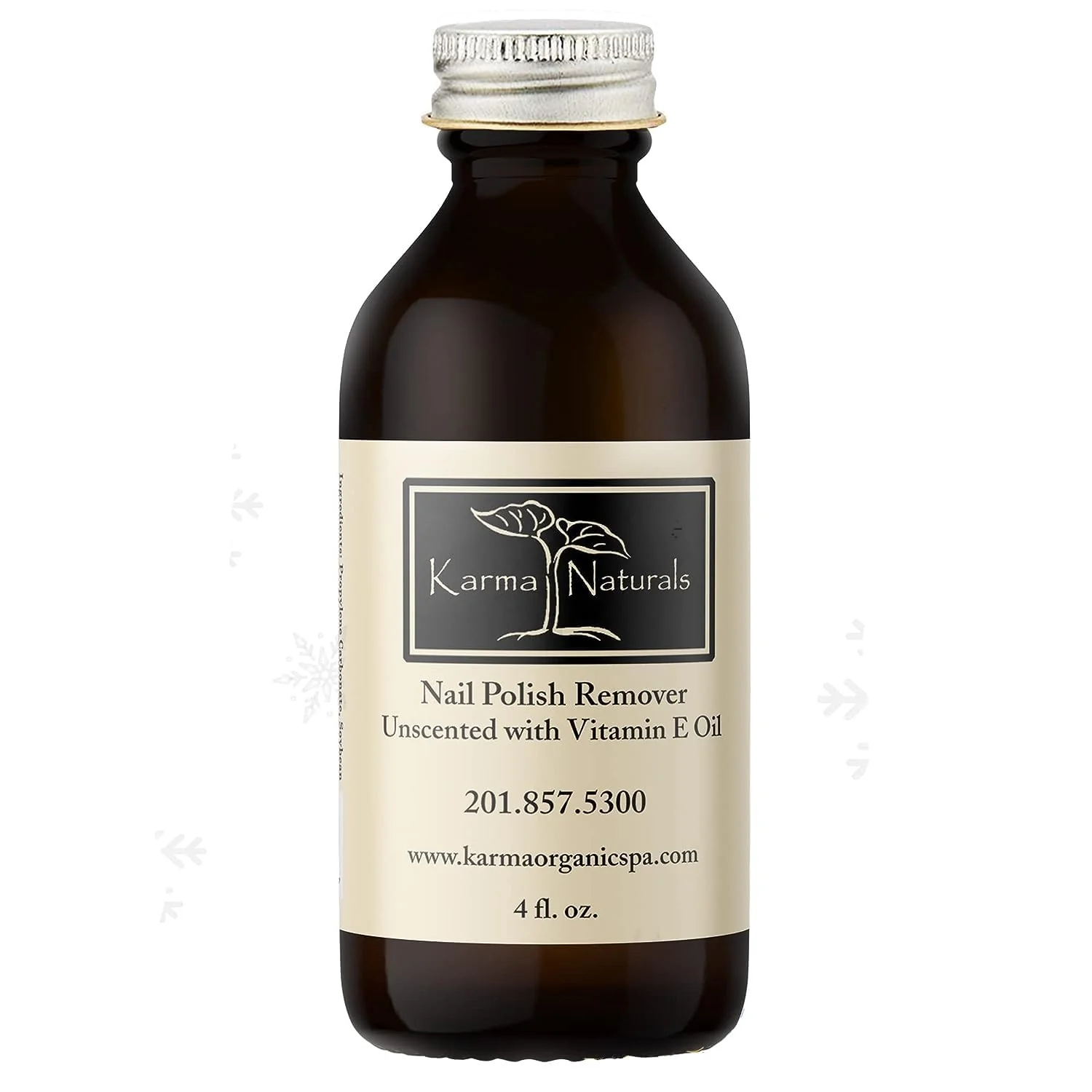 Sophisticated Karma Organic Nail Polish Remover Unscented- Non Toxic Vegan Cruelty Acetone - Nails Strengthener for Fingernails - 4 fl. Oz World-Class
