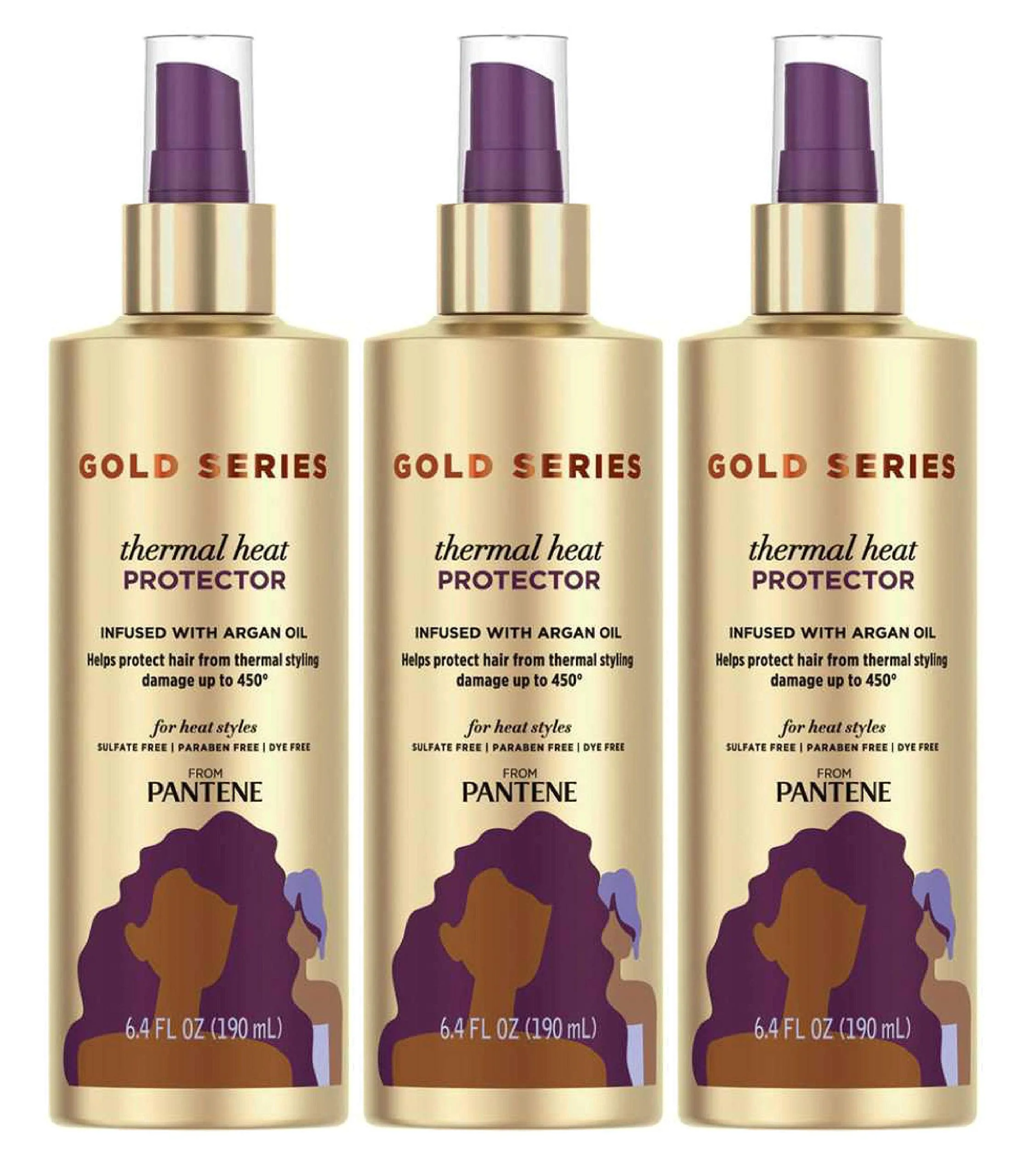 Breathable Pantene Gold Series Thermal Heat Protector 6.4 Ounce Pump Pack of 3 Dependable