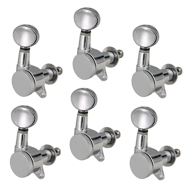 Consistent Max 6R Electric Guitar Oval Concave Button Tuning Pegs Machine Heads Knobs Part Versatile
