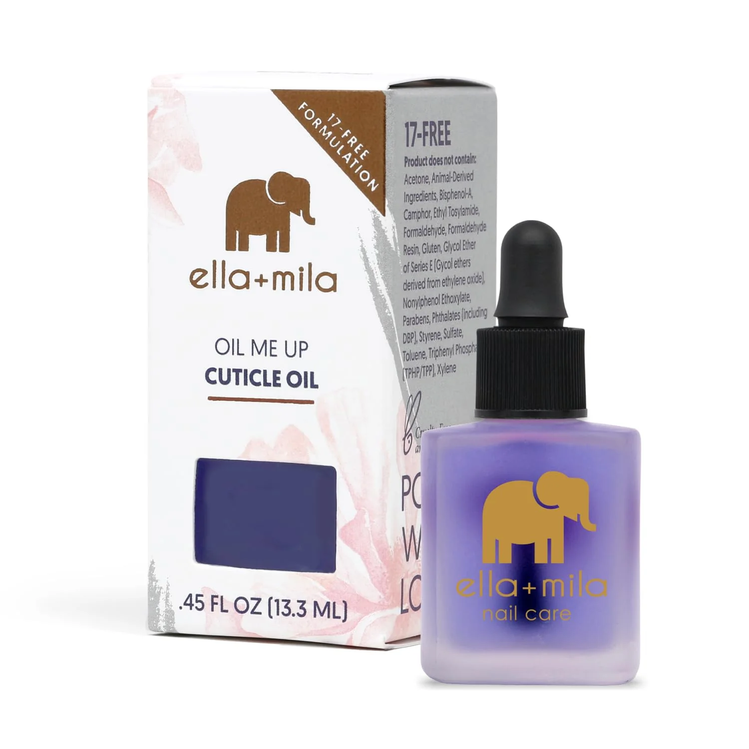 Authentic ella mila Premium Cuticle Oil for Nail Growth - Fingernail Care Treatment with Lavender Vitamin E - Strengthening Nail Oil for Damaged Fingernails Proven