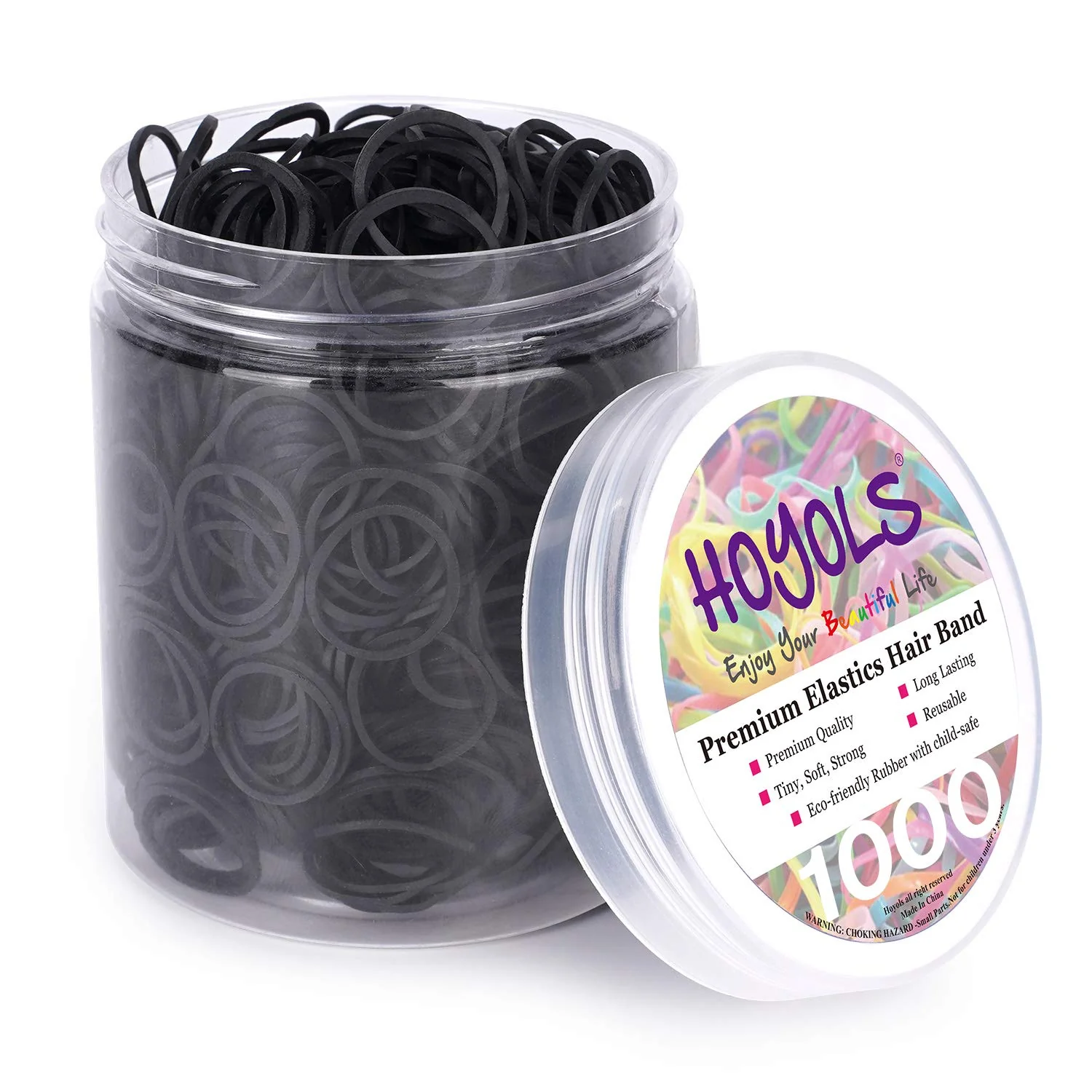 Top-Quality HOYOLS 1 2 Inch Small Black Rubber Bands for Hair Ties Elastics Mini Toddler Braids Ponytail Holders for Baby Girls Infants Kids Thick Hair No Damage Elite