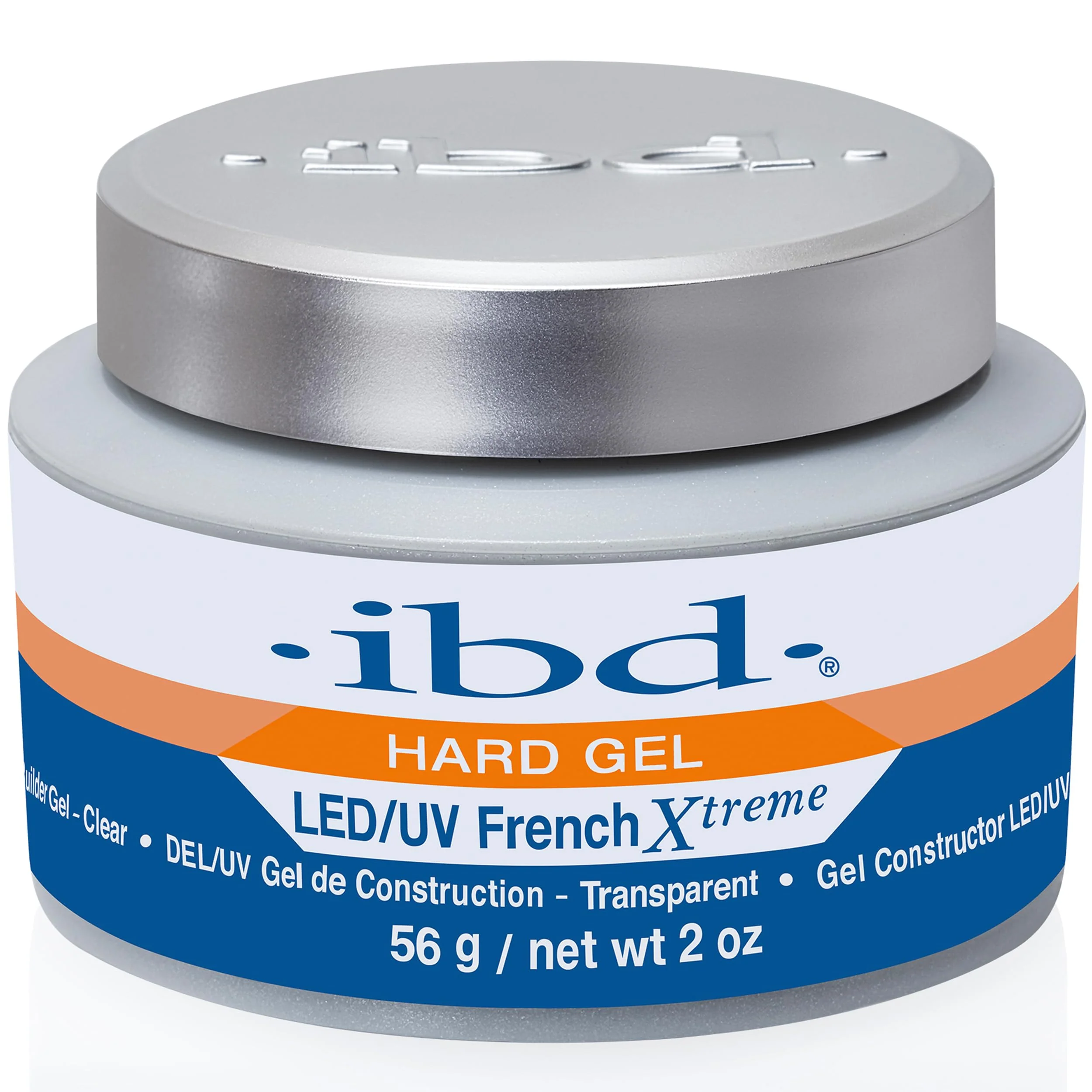 Certified ibd Hard Gel for Nails - LED UV French Xtreme Clear Builder Gel I for Nail Extensions 2 oz Smart