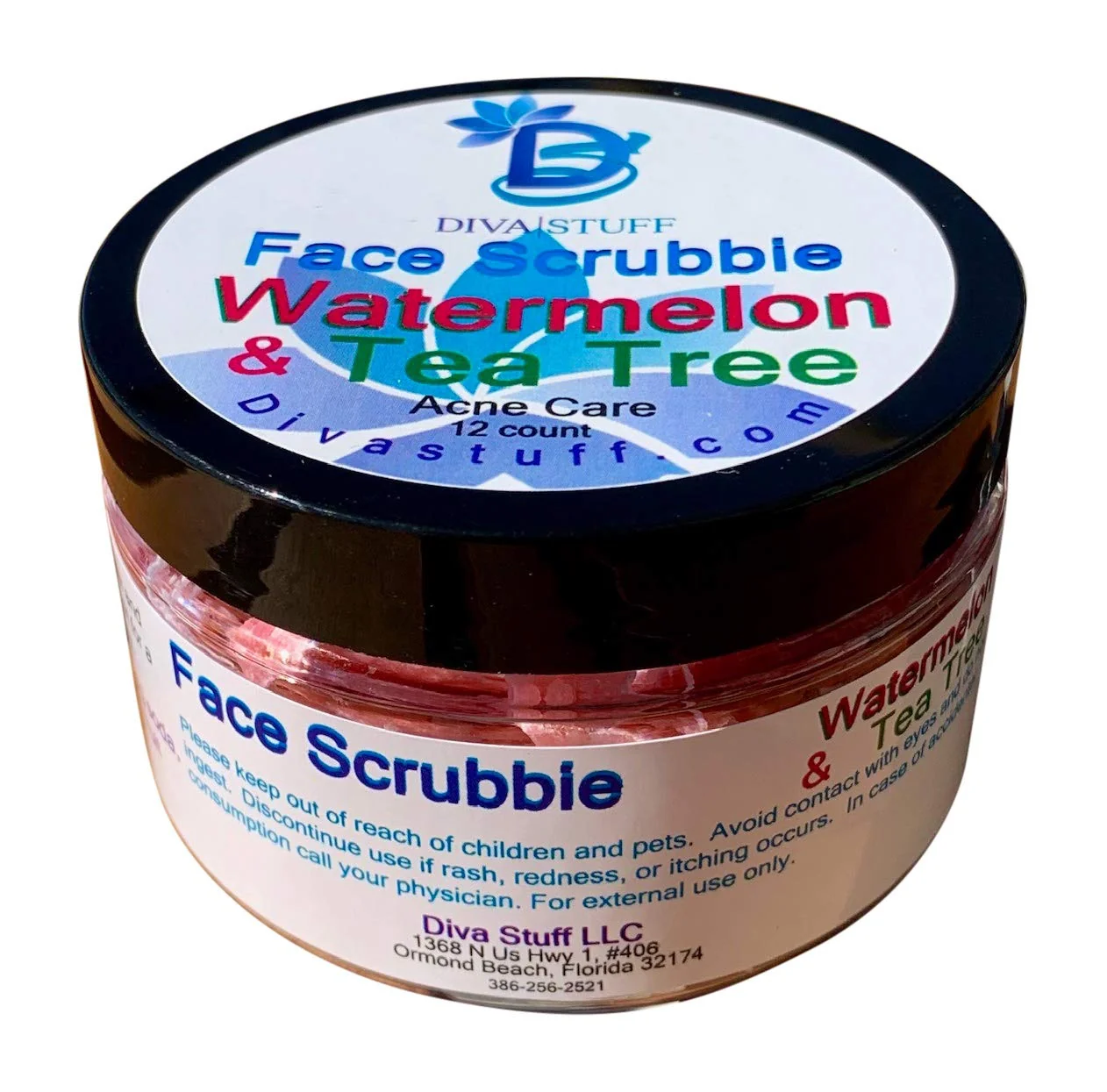 Certified Diva Stuff Face Scrubbie - Exfoliating Face Scrub Pads - Blackhead Whitehead Acne Reducing Skincare Tool - Promotes New Skin Cell Turn Over - 12 Pads Superior