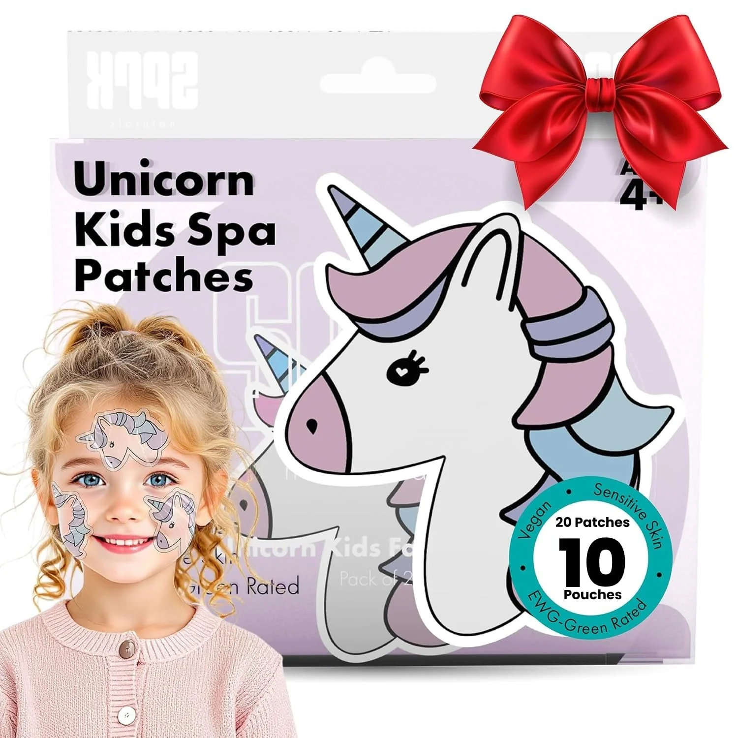 Breathable Unicorn Kids Face Masks Skincare Set 10pcs Organic Vegan Kid Safe Skin Care Ages 4 Cute Animal Sheet Masks for Girls Spa Day Sleepover Smart