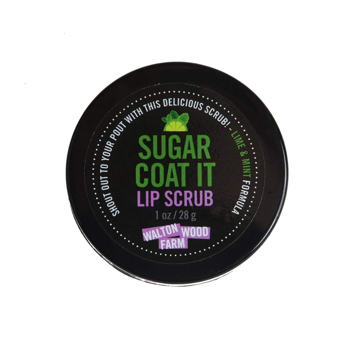 Efficient Walton Wood Farm Sugar Coat It Lip Scrub Lime Mint 1 oz Sugar Coat It Reusable