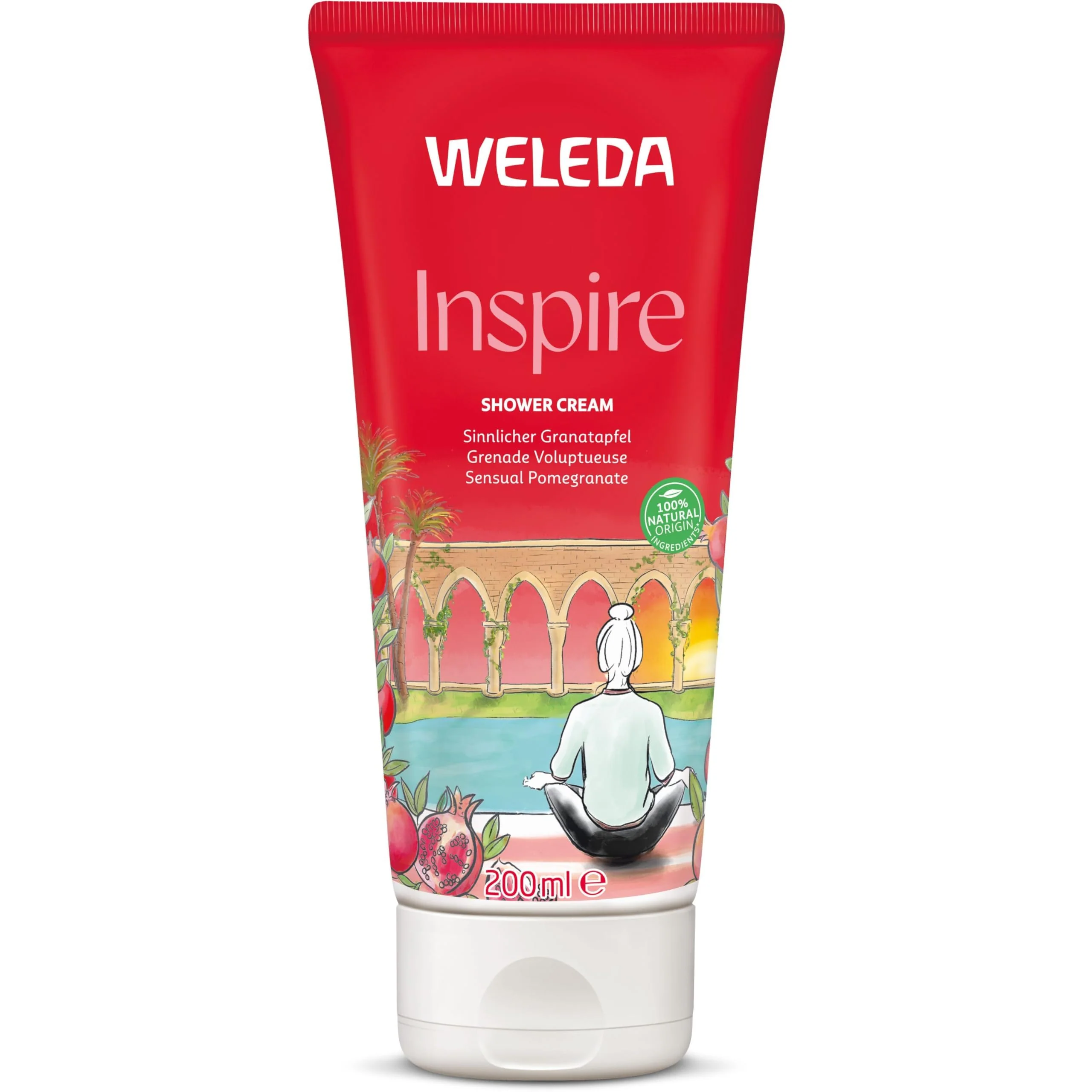 World-Class Weleda Replenishing Pomegranate Body Wash 6.8 Fluid Ounce Gentle Plant Rich Cleanser with Pomegranate Sesame Sunflower and Macadamia Oils Comfortable