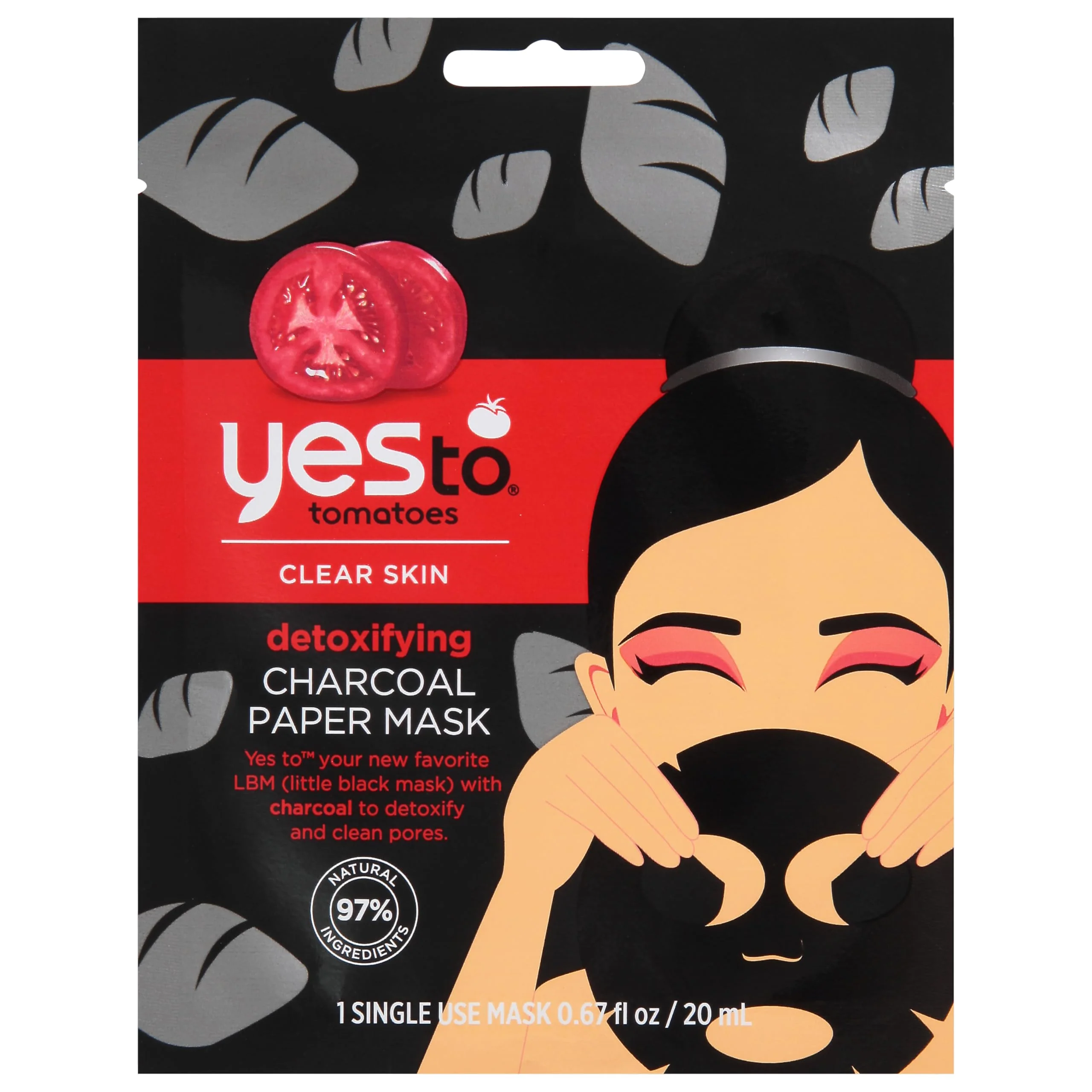 Excellent Yes to Tomatoes Clear Skin Detoxifying Facial Mask 1 Single-Use Paper Mask Outstanding