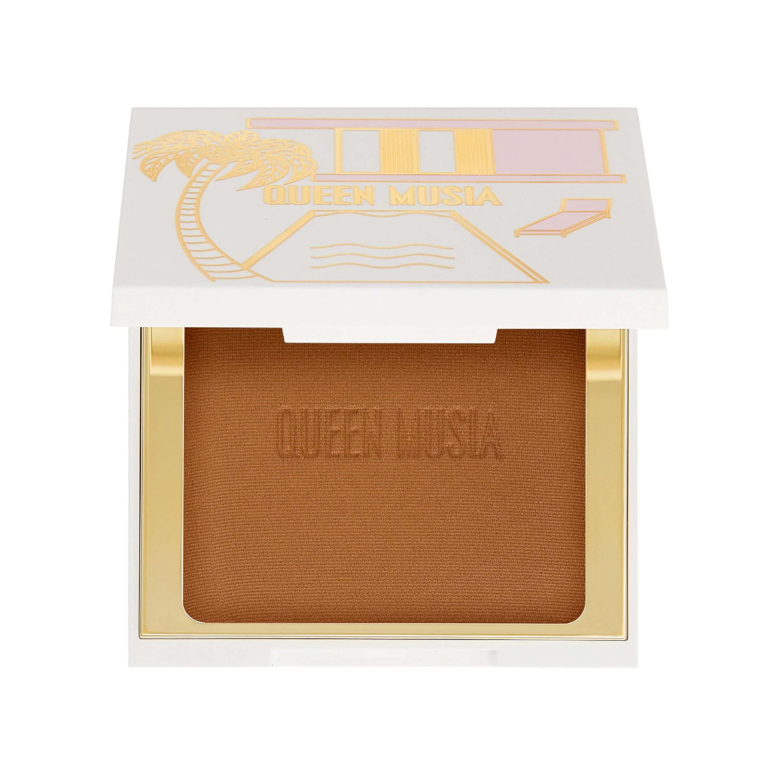 Authentic QUEEN MUSIA Voyage Nostalgique Soft Sunlight Bronzer -- Longwear Sun Kissed Blurring Seamless Bronzer Filtered Skin Skincare Base Skin Native Eco-Friendly